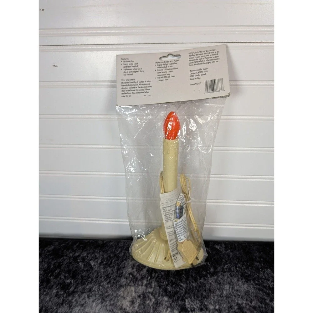 Holiday HW 1 Electric Candle (Orange) Holiday Accents Christmas NIP
